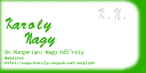 karoly nagy business card